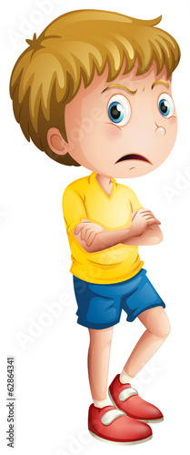 An angry young boy