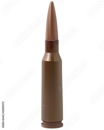 Bullet isolated. Vector illustration