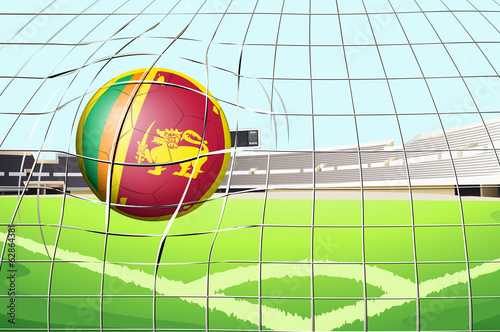 A ball with the flag of Sri Lanka