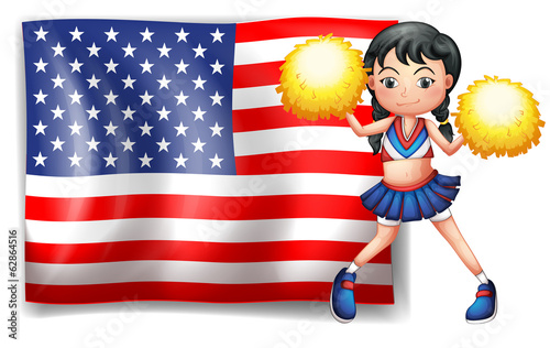A cheerleader from the USA