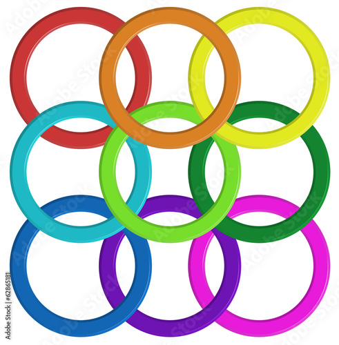 Colorful ring pattern
