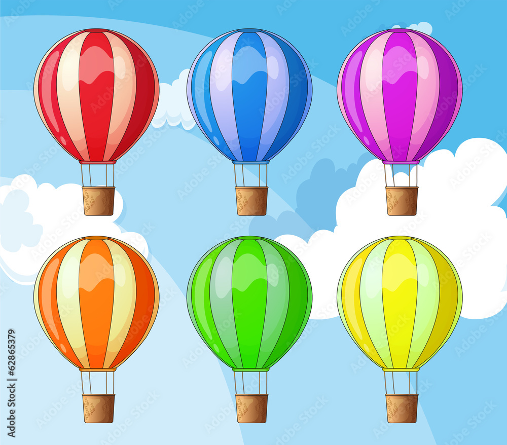 Naklejka premium Floating balloons