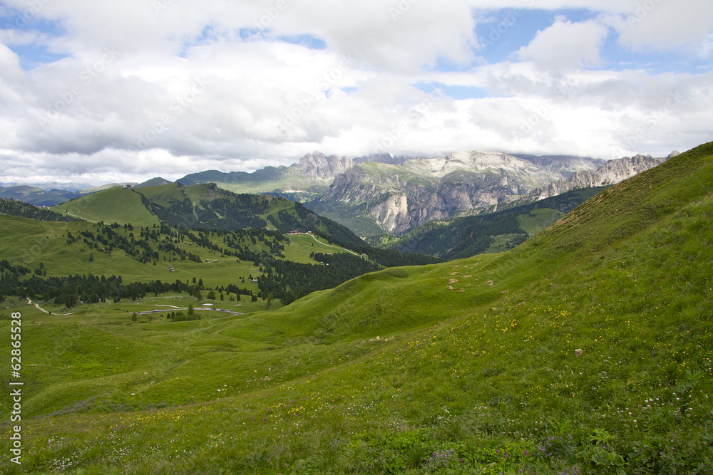 Fototapeta premium Passo Sella Prati