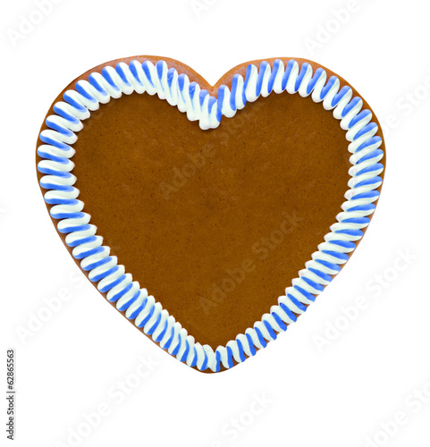 Blaues Lebkuchenherz