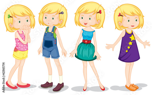 Four cute girls
