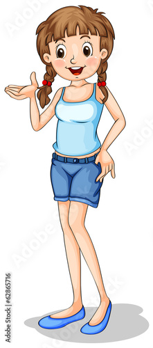 A tall schoolgirl