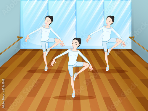 A dance rehearsal inside the studio