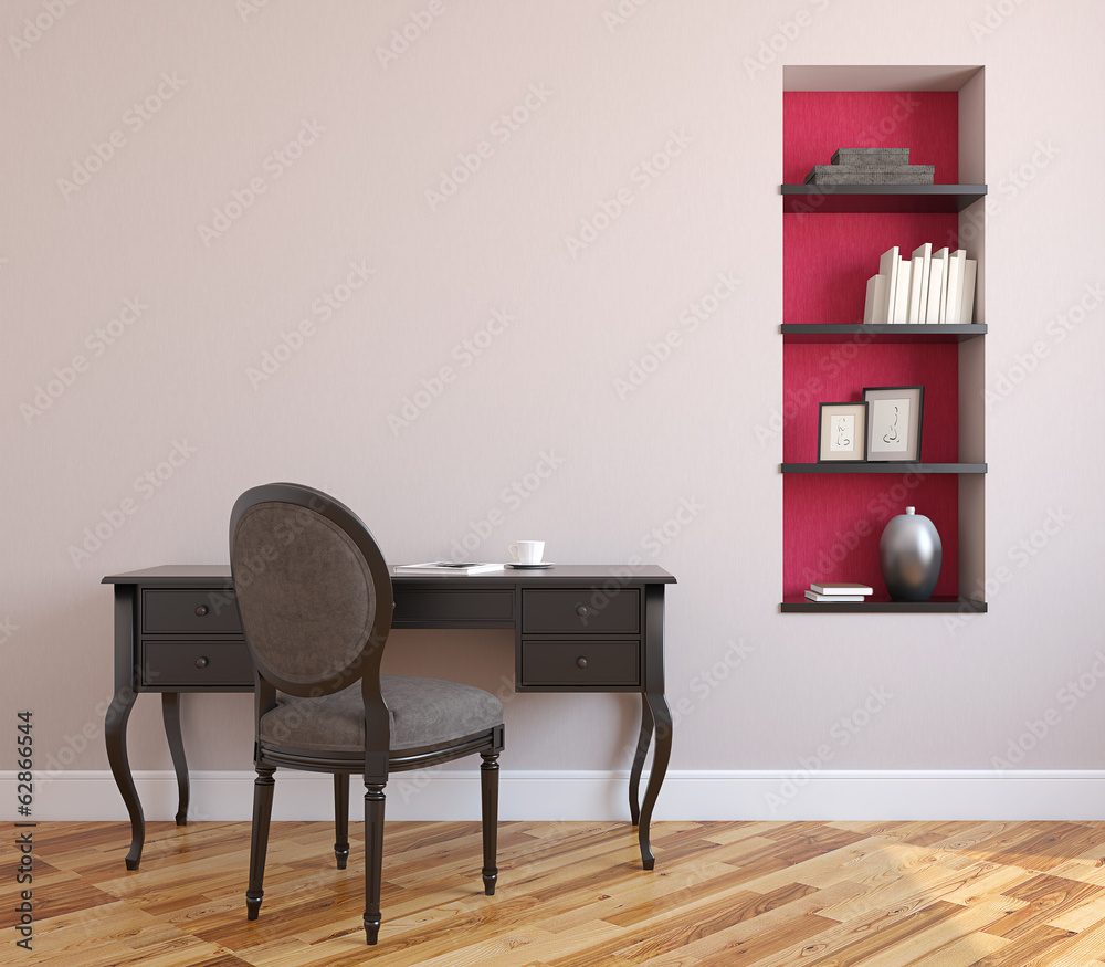 Home office interior. Home office interior.