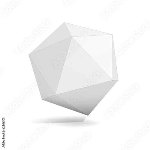 Obraz na plátně abstract geometric 3d object, polyhedron variations set
