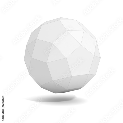 Fotografie abstract geometric 3d object, polyhedron variations set