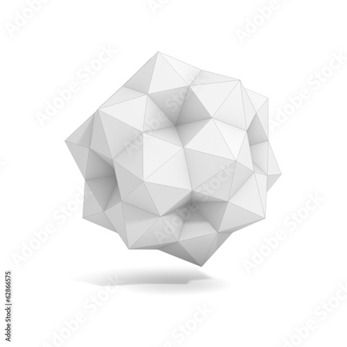 Fotografie abstract geometric 3d object, polyhedron variations set