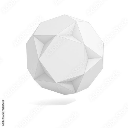 Fotografie abstract geometric 3d object, polyhedron variations set