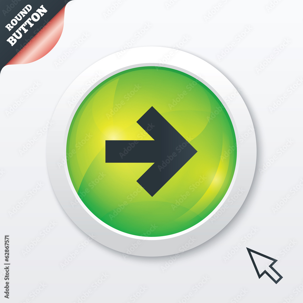 Arrow sign icon. Next button. Navigation symbol