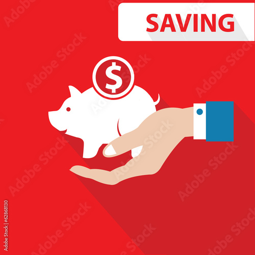 Saving concept,vector