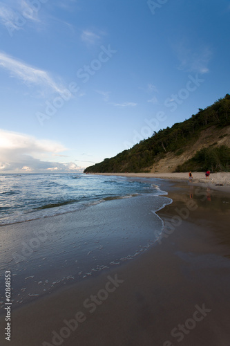 baltic sea coast  jastrz  bia g  ra beach