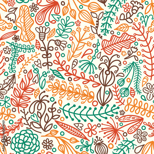Abstract flower background seamless pattern