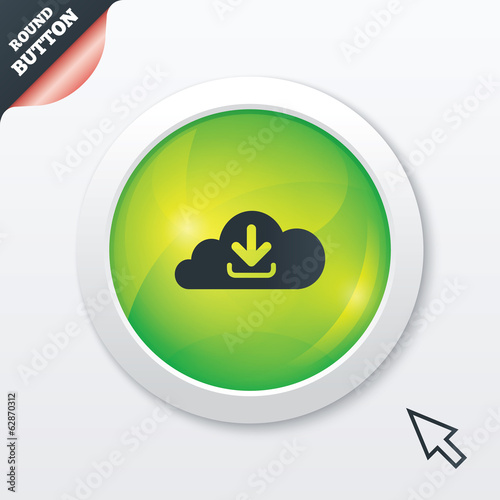 Download from cloud icon. Upload button.