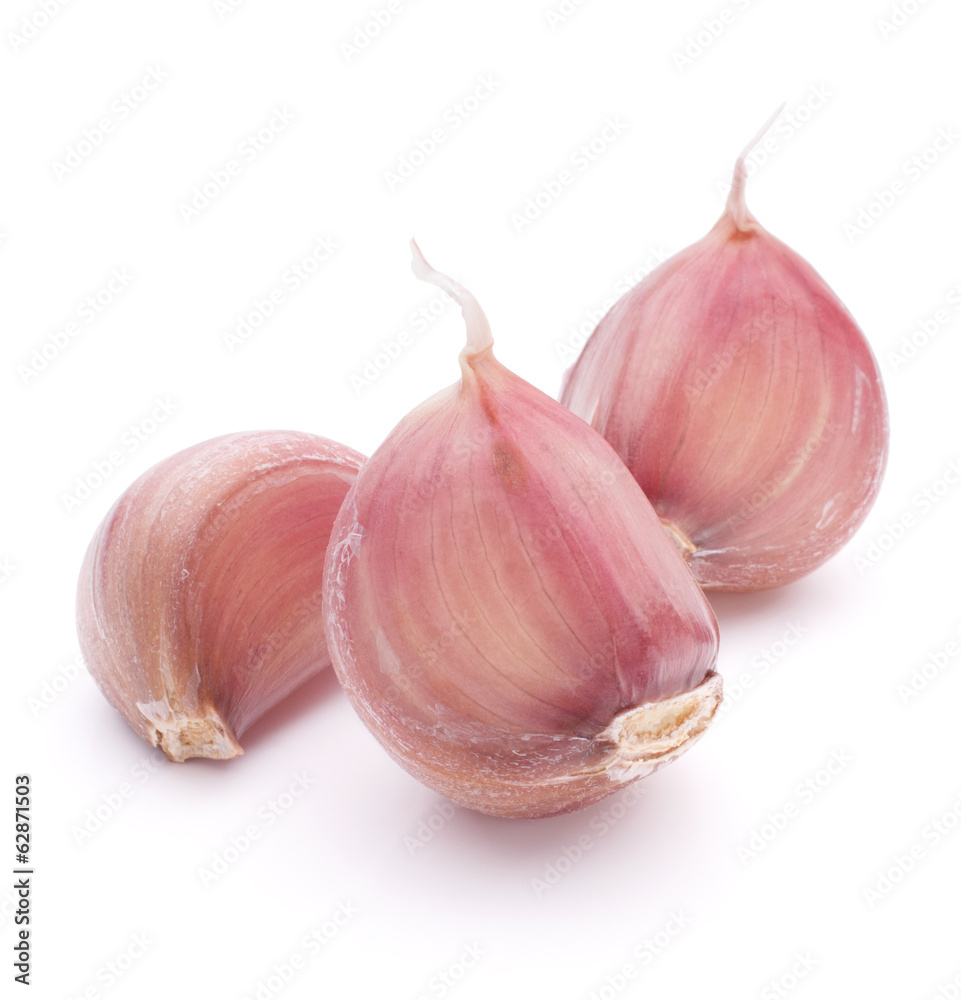 Obraz premium Garlic clove isolated on white background cutout