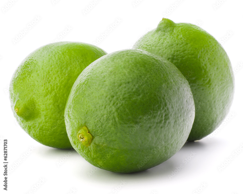 Citrus lime fruit isolated on white background cutout Citrus lime fruit isolated on white background cutout