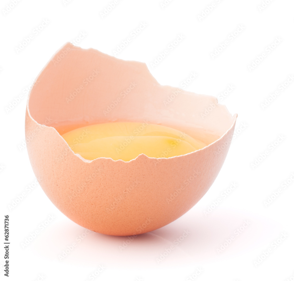 Breaking egg isolated on white background cutout Breaking egg isolated on white background cutout