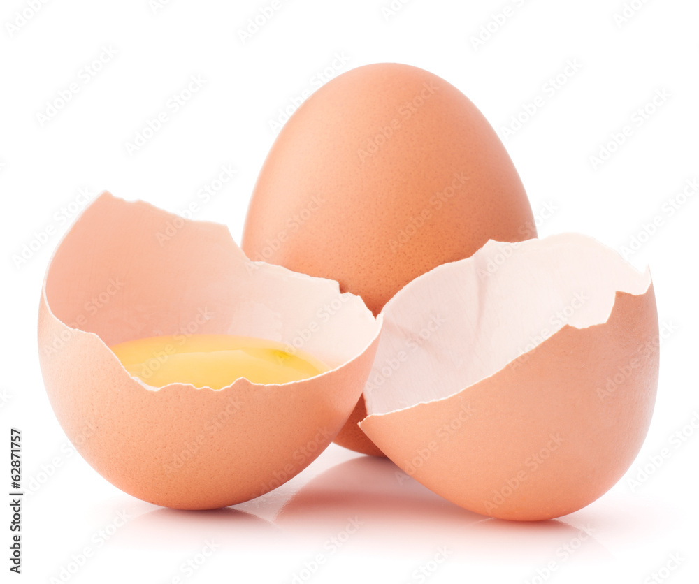 Breaking egg isolated on white background cutout Breaking egg isolated on white background cutout