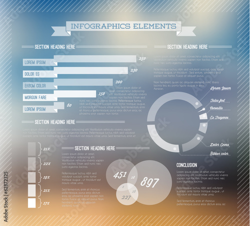 Transparent Vector set of Infographic elements