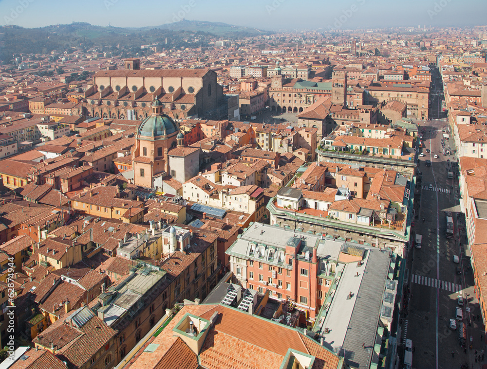 Bologna - Outlook from Torre Asinelli to Dom