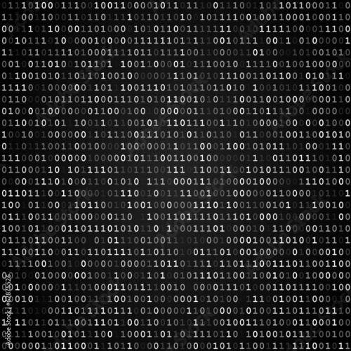 Binary code screen black