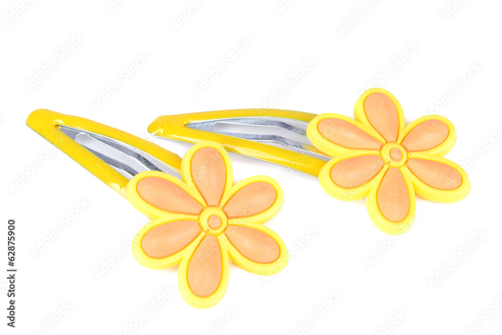 Colorful barrette isolated on white