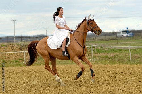 bride on horseback