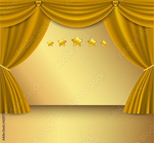 Gold curtain background