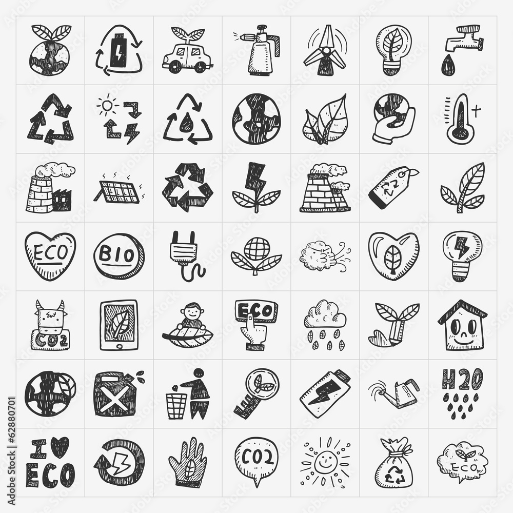 doodle eco icons