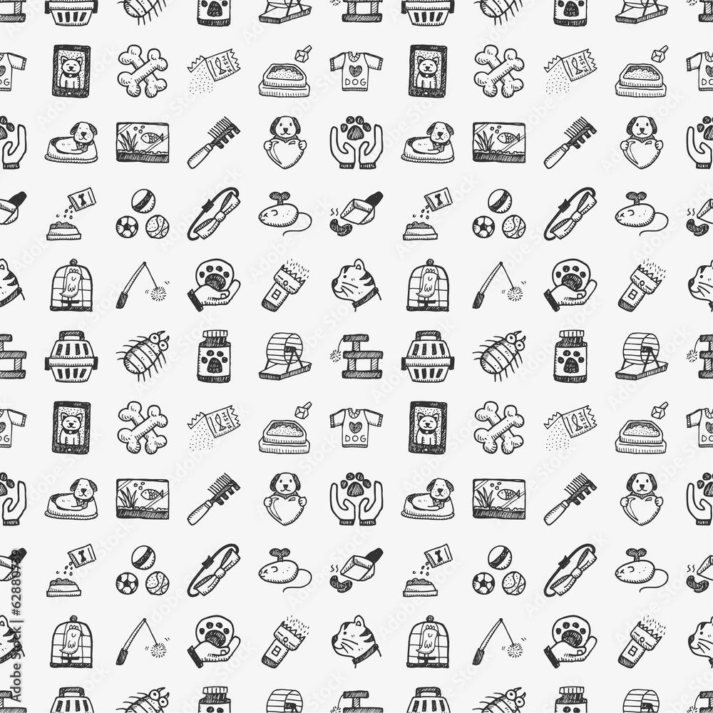 seamless doodle pet pattern seamless doodle pet pattern