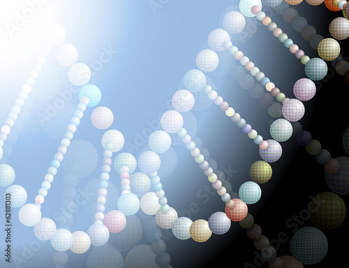 abstract vector illustration of a helical DNA