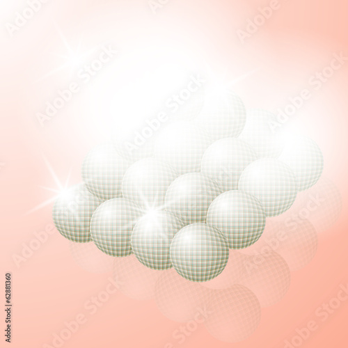 Luster and shine of the pyramids or abstract shiny balls