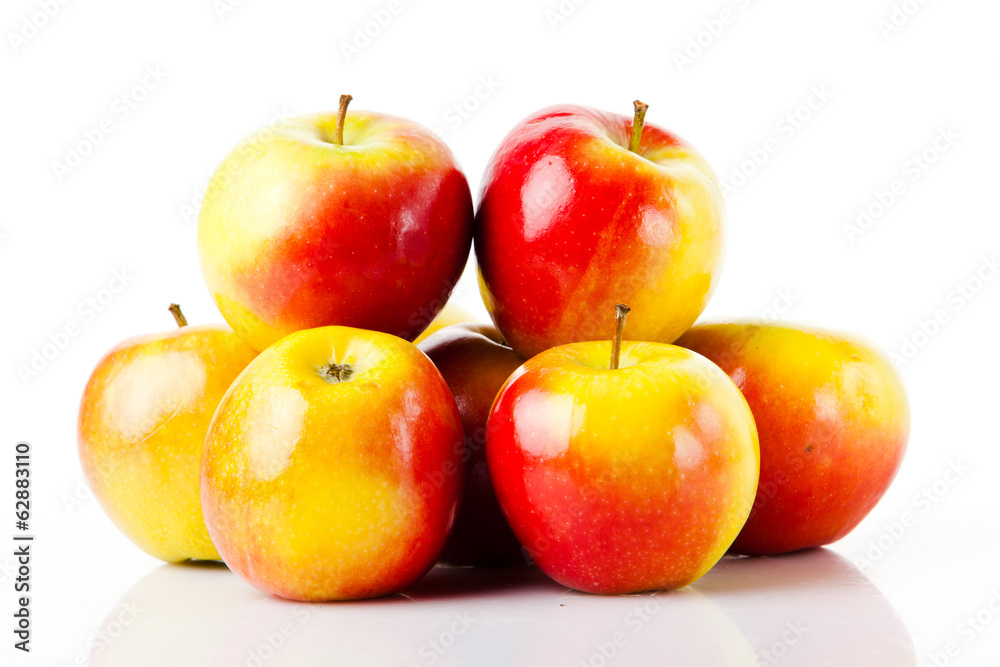 fresh colorful apples isolated on white background fresh colorful apples isolated on white background