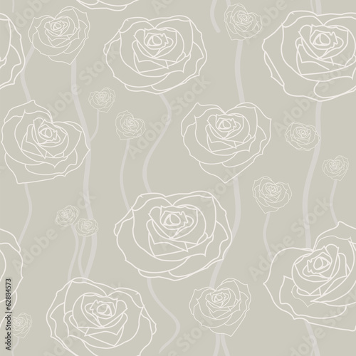 Floral rose background, seamless