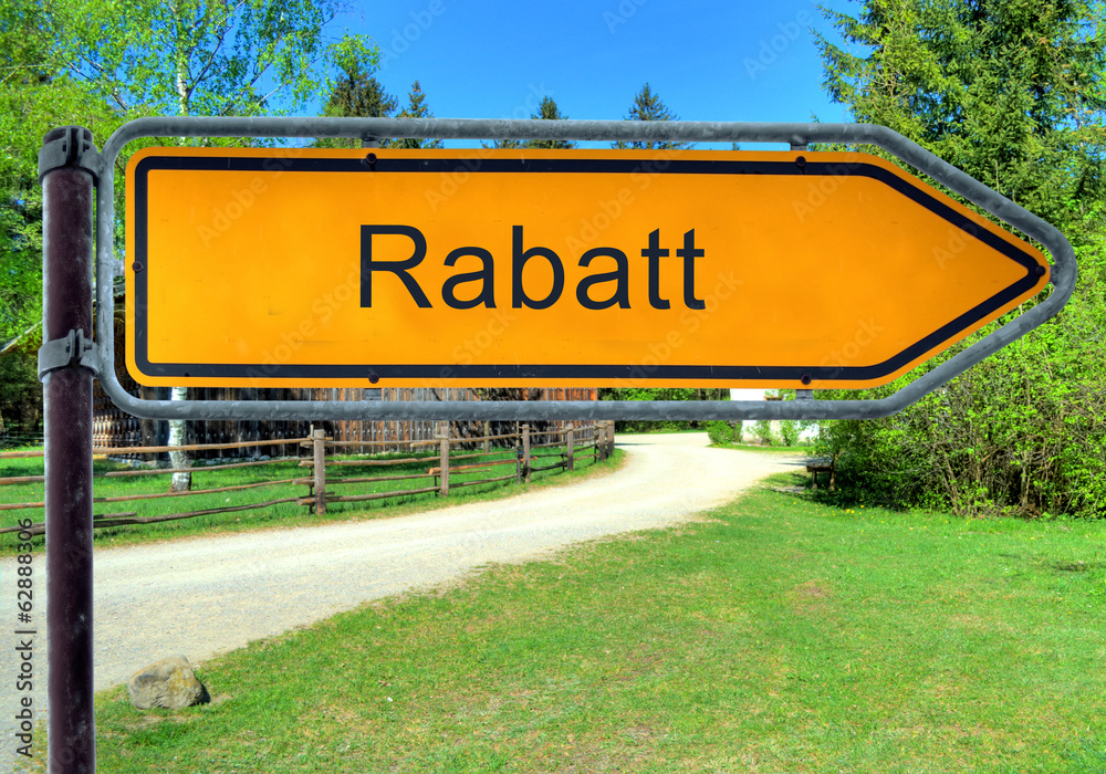 Fototapeta premium Strassenschild 3 - Rabatt