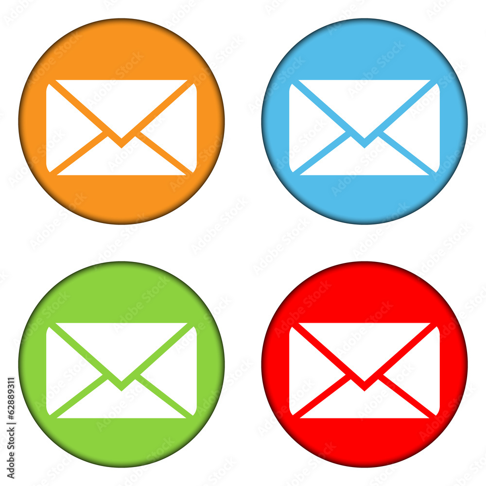 Mail buttons set Mail buttons set