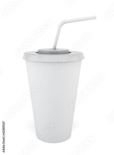 Drink cup with straw