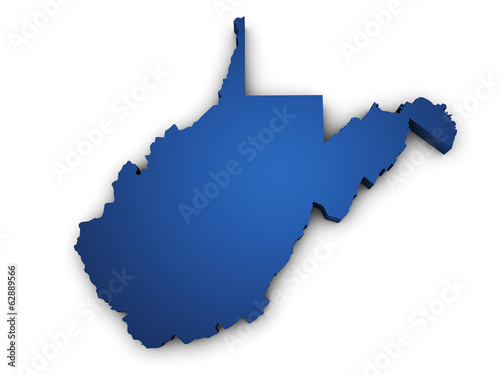 Map Of West Virginia 3d Shape