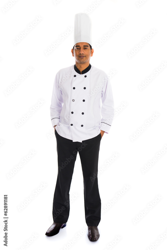 indian male chef isolated on white background indian male chef isolated on white background