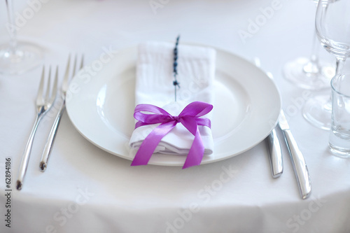 Table set for an event party or other reception