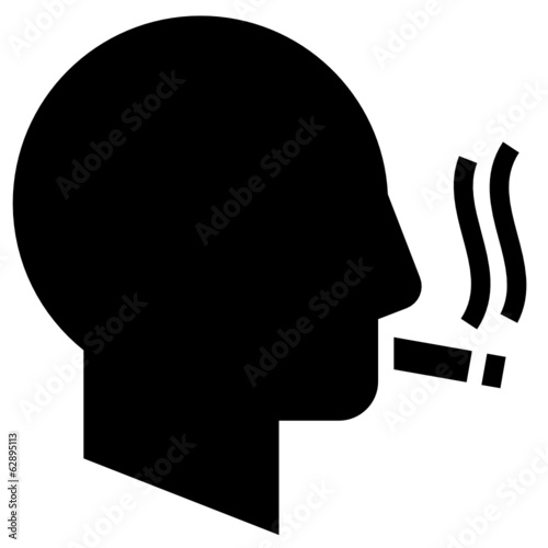 Smoking man vector icon