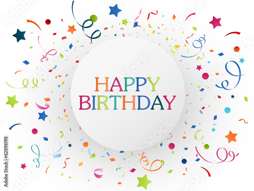 Birthday celebration with colorful confetti