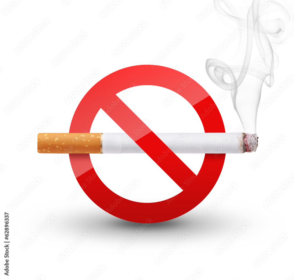 No Smoking Sign isolated on white background No Smoking Sign isolated on white background