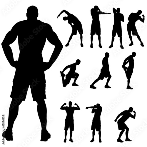 Vector silhouette of a man.