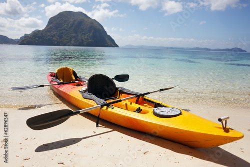 Sea kayak at the beach