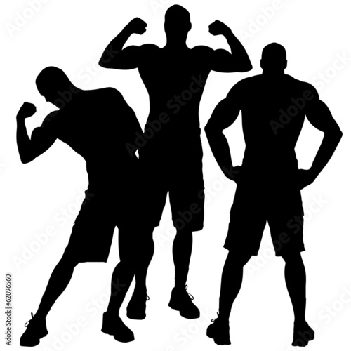 Vector silhouette of a man.