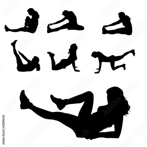 Vector silhouette of a woman.